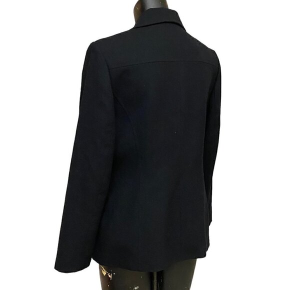 Amanda Smith Black Pure Wool Blazer Jacket Size Small - Picture 3 of 7